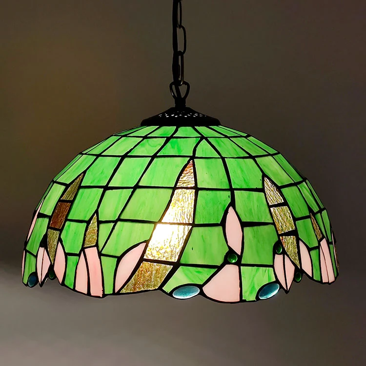 Pendente Tiffany Verde Vintage 41cm