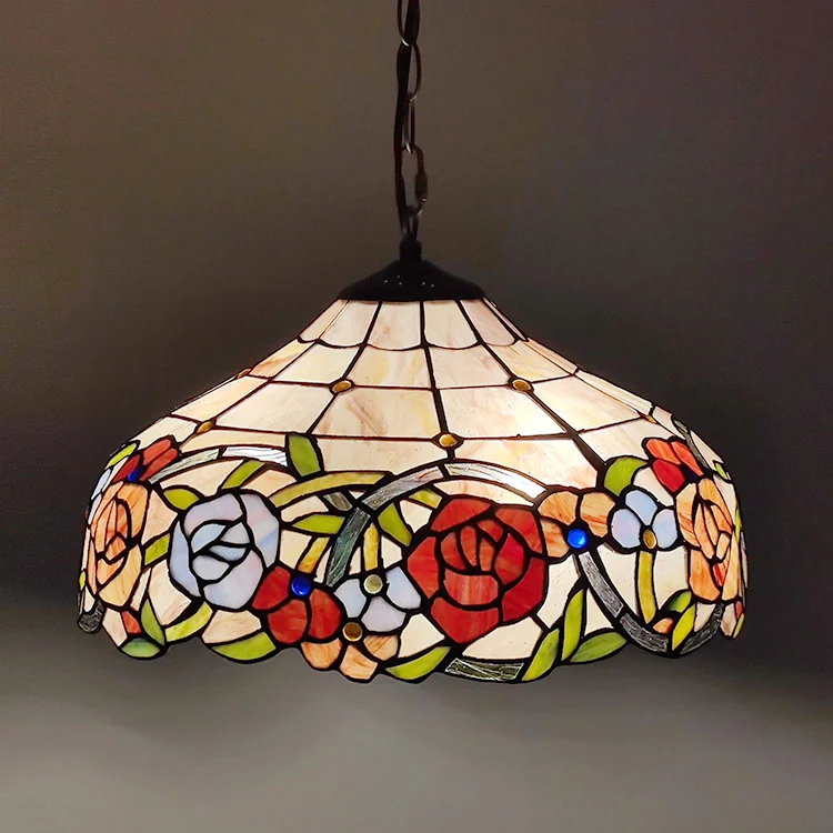 Pendente Tiffany Rosas Clássicas 80cm