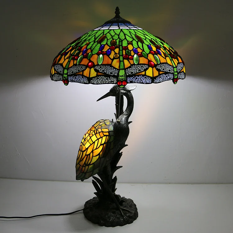 Abajur Tiffany Libélula Azul 76cm