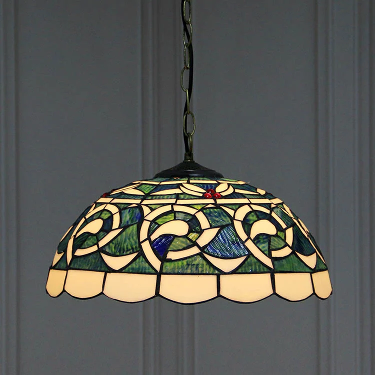 Pendente Tiffany Meia-Lua Marinha 80cm