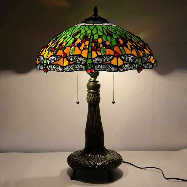 Abajur Tiffany Voo Verde Esmeralda 65cm