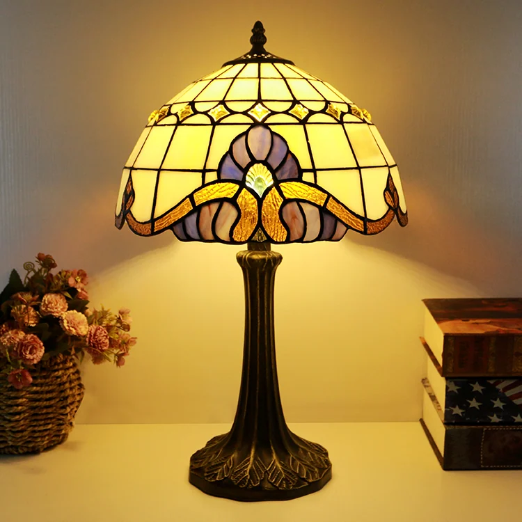 Abajur Tiffany Barroc de Ouro 46cm
