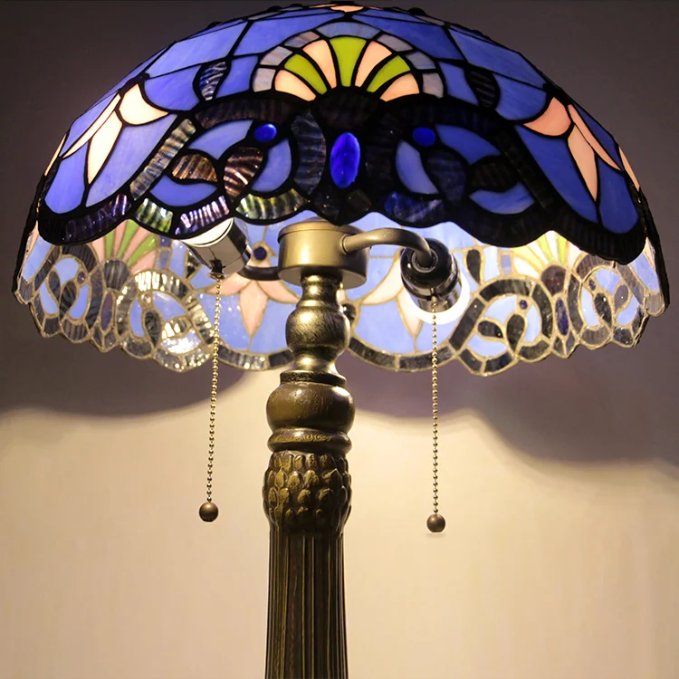 Abajur Tiffany Barroco Violeta 65cm