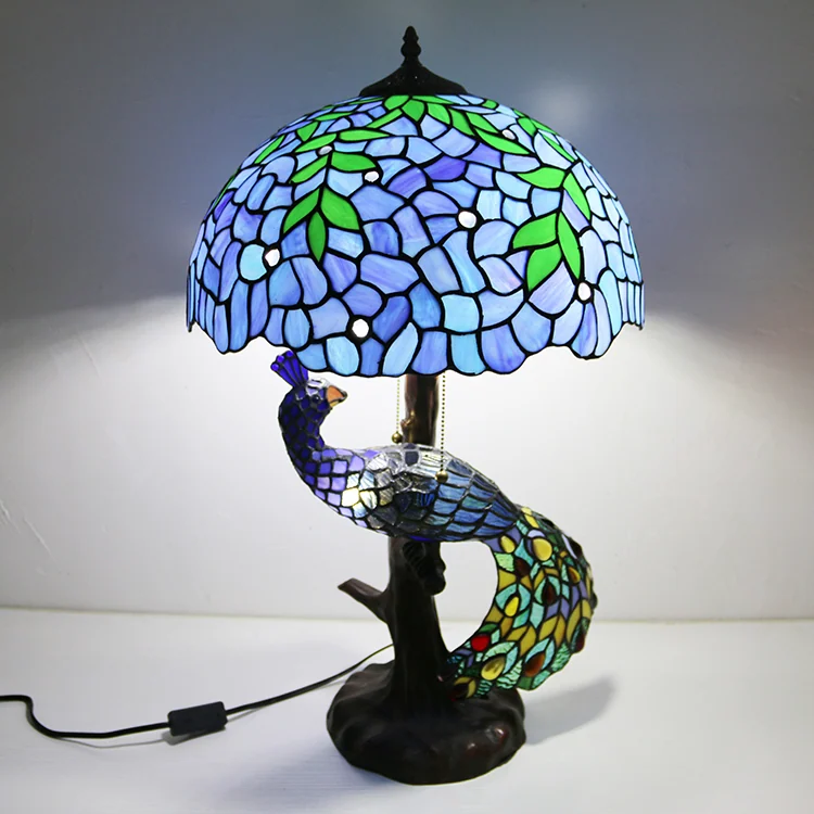 Abajur Tiffany Jardins Suspensos 70cm