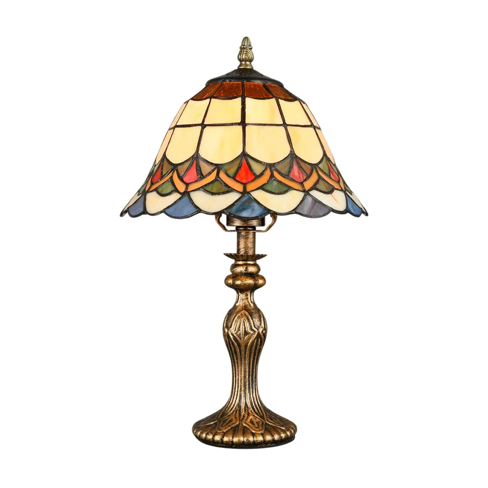 Abajur Tiffany Opala Vitral 46cm