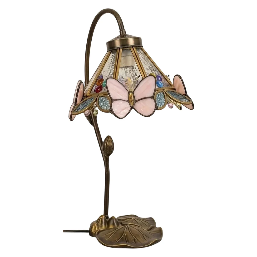 Abajur Tiffany Borboletas de Vitral 42cm
