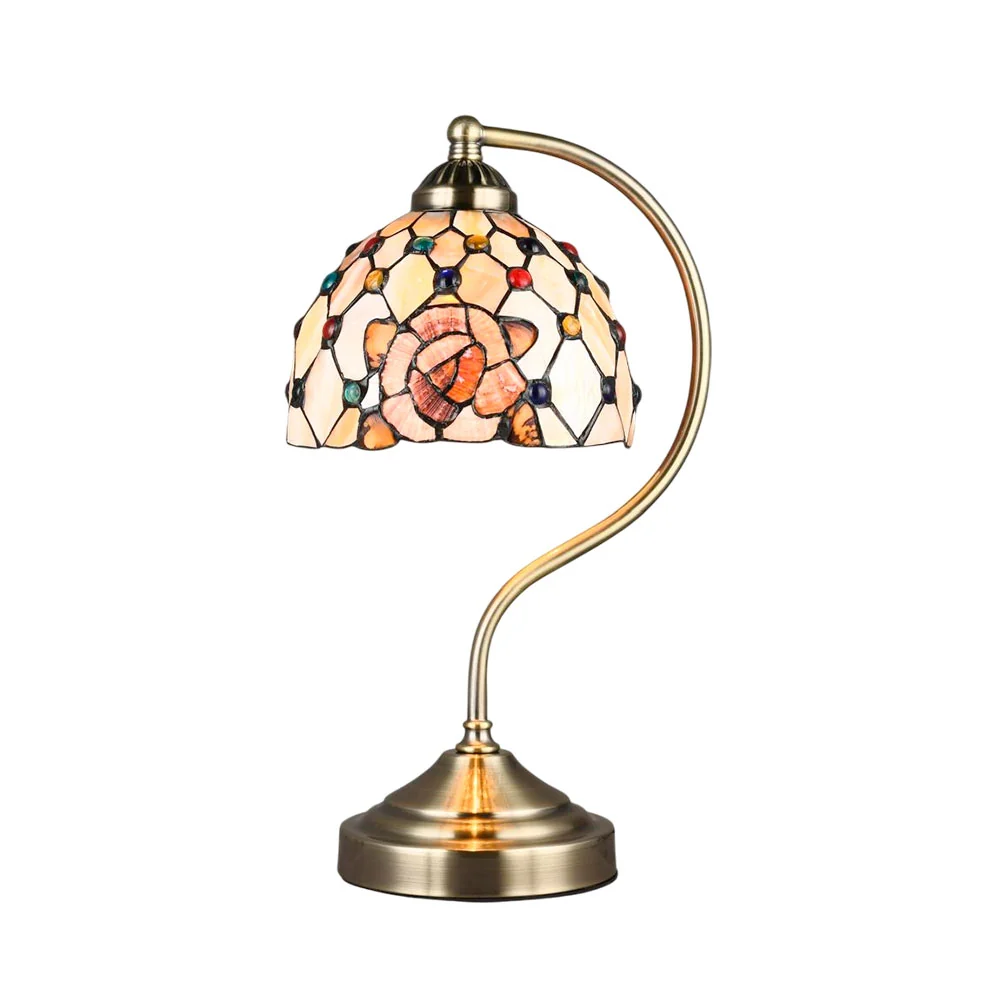 Abajur Tiffany Bourbon Vitral 41cm