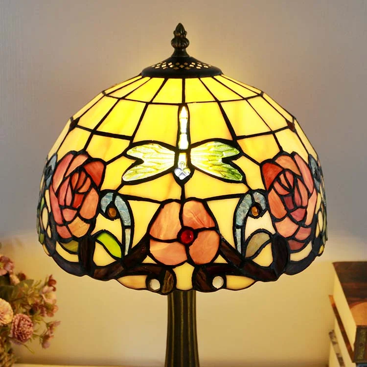 Abajur Tiffany Flor Carmesim 46cm