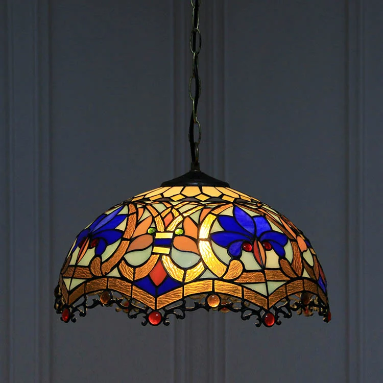 Pendente Tiffany Flores Antigas 80cm
