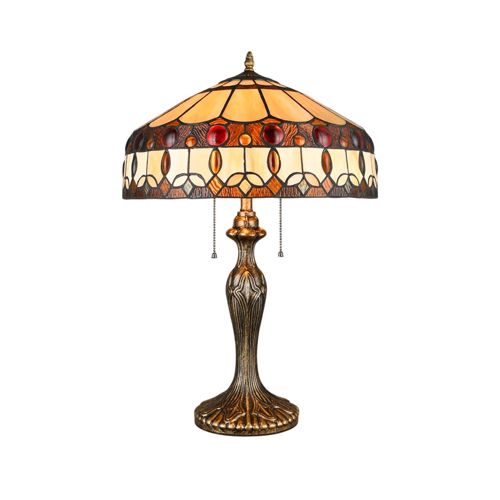 Abajur Tiffany Monarca Vitral 65cm