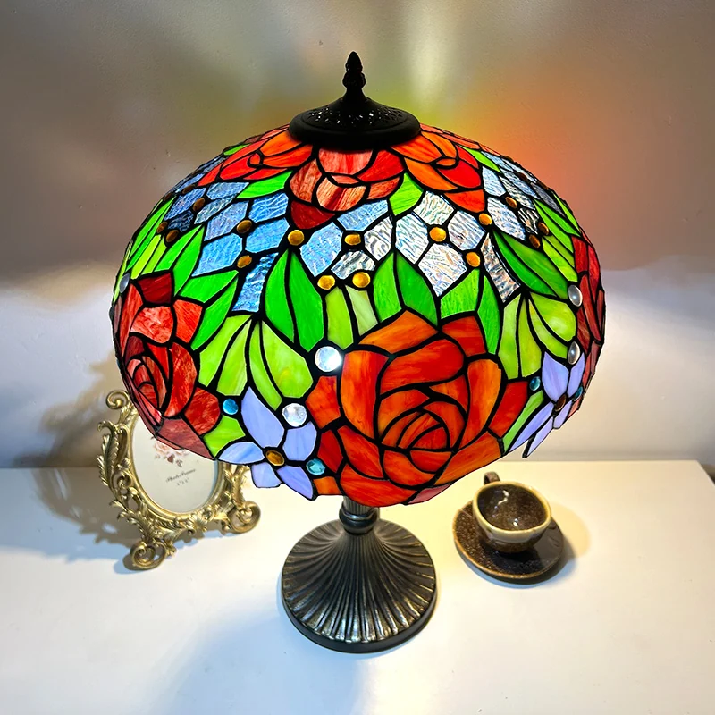 Abajur Tiffany Jardim Secreto 60cm
