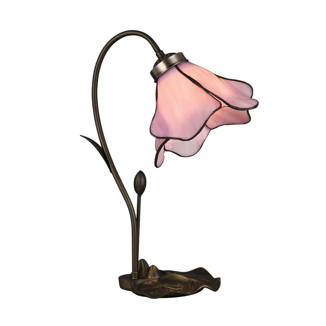 Abajur Tiffany Rosé Vitral 42cm