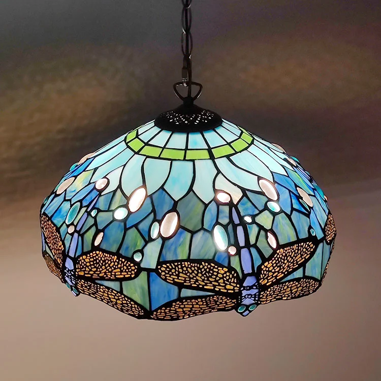 Pendente Tiffany Libélula Azul 80cm