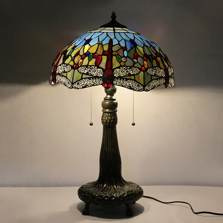 Abajur Tiffany Libélula Escarlate 65cm