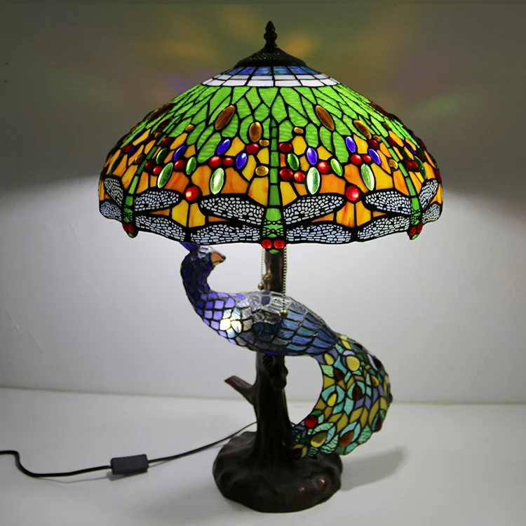 Abajur Tiffany Libélula Azul 70cm