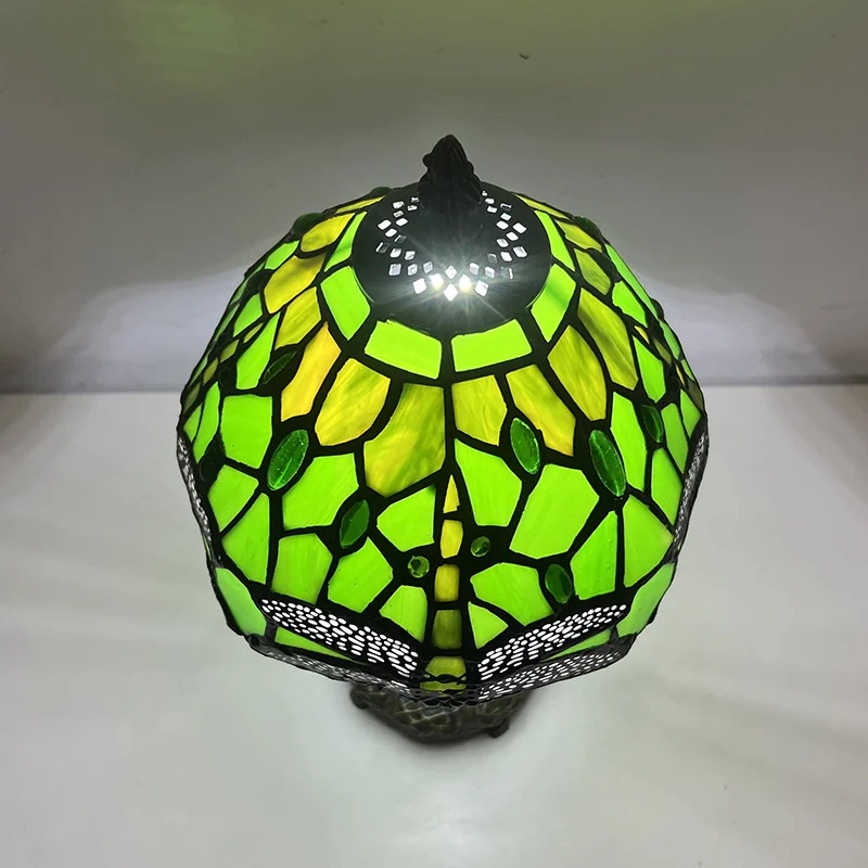 Abajur Tiffany Libélula Verde 36cm