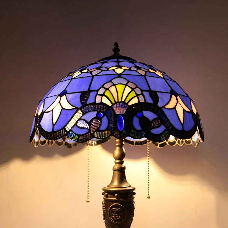 Abajur Tiffany Barroco Violeta 65cm