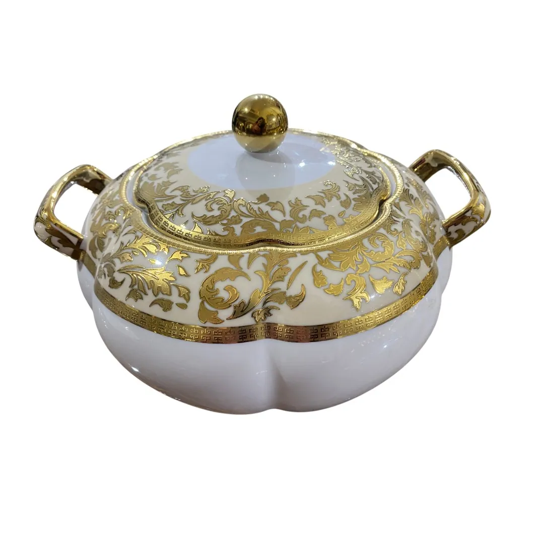 Aparelho de Jantar Arabesco Dourado 62 Peças