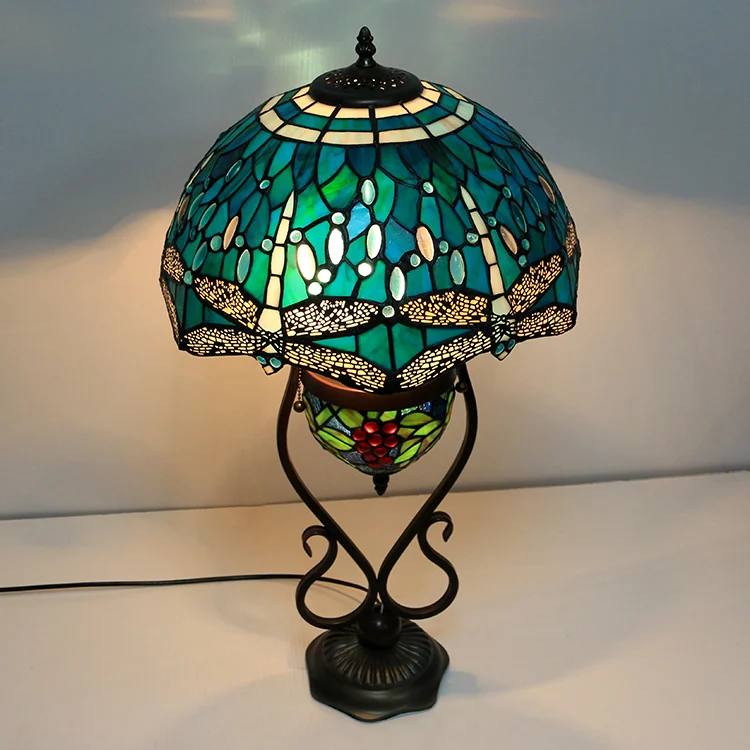 Abajur Tiffany Libélula Azul 75cm