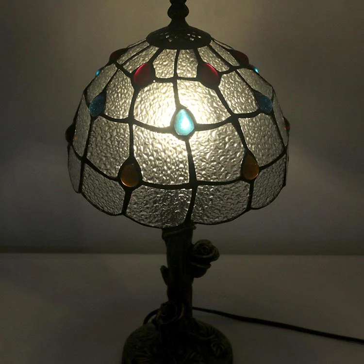Abajur Tiffany Rosa Clássica 36cm