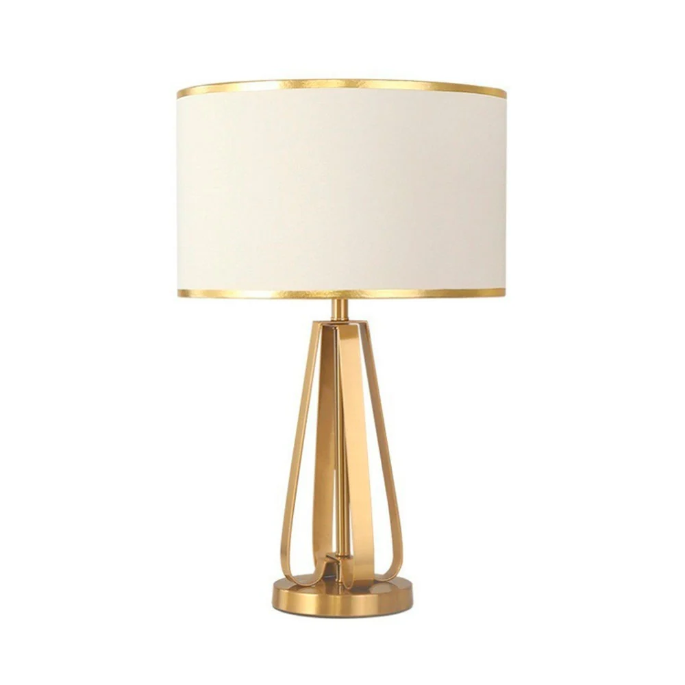 Abajur Argos Dourado Cúpula Branca 60cm