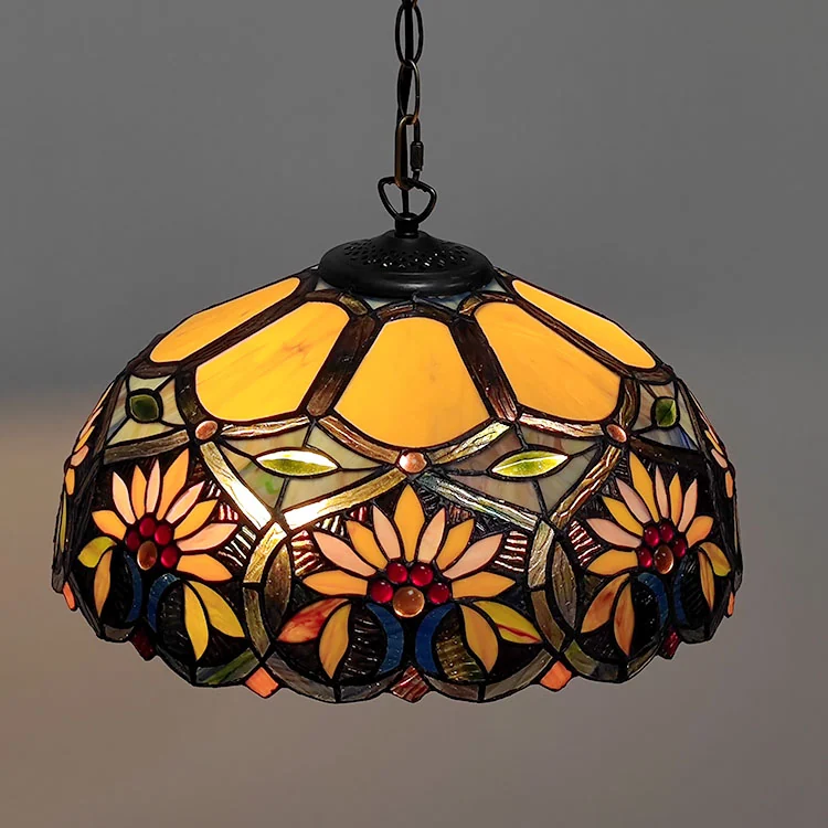 Pendente Tiffany Girassol Radiante 80cm