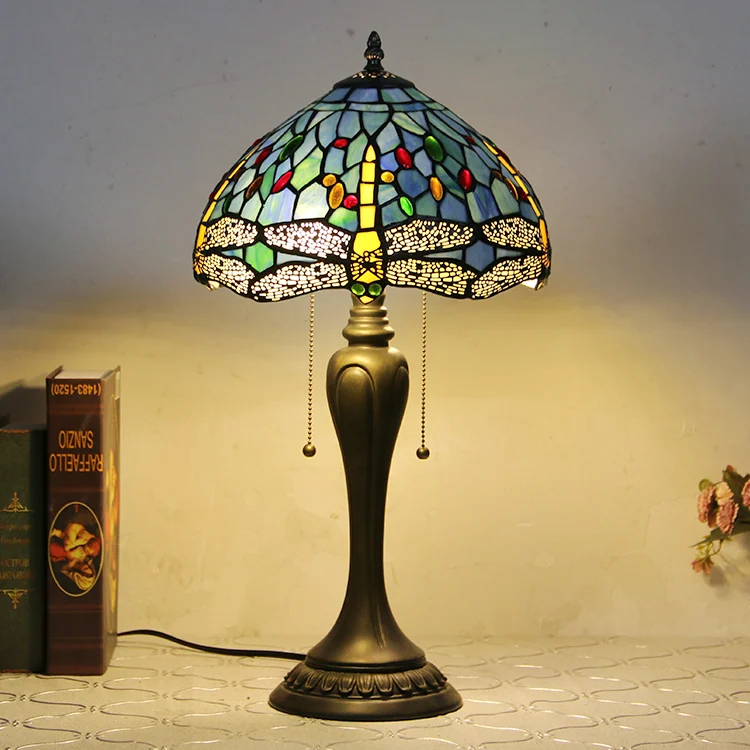 Abajur Tiffany Libélula Azul 58cm