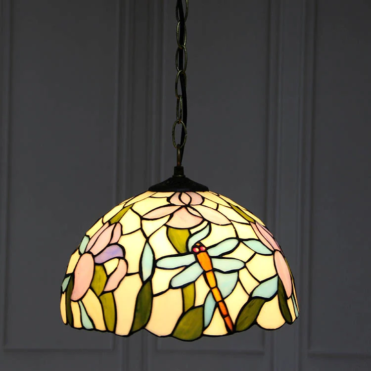 Pendente Tiffany Flor Celeste 80cm