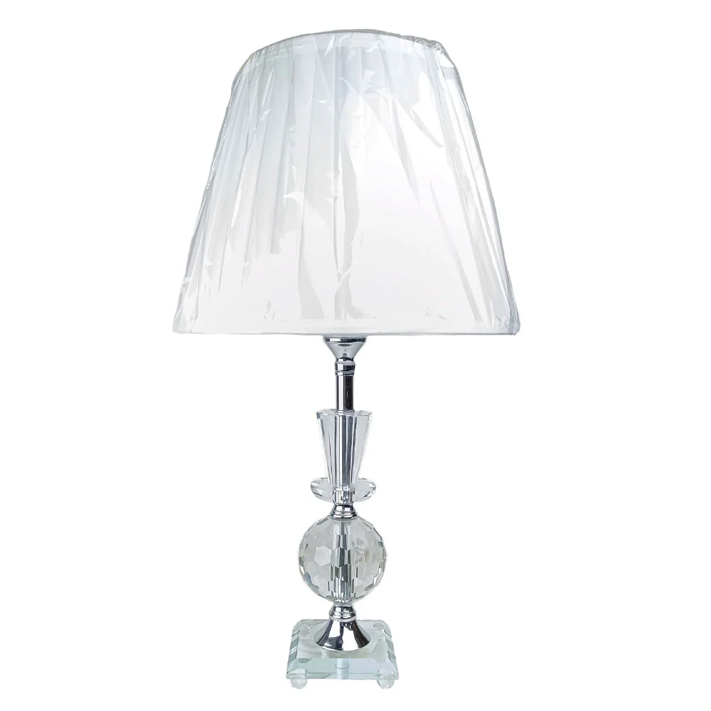 Abajur Cristal Íris Cúpula Luxo 53cm