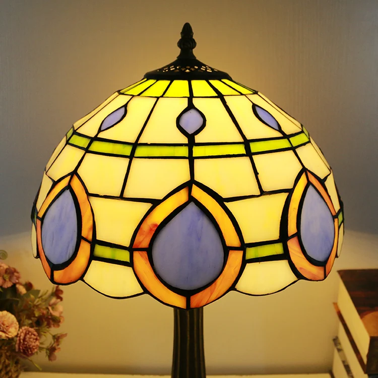 Abajur Tiffany Pavão Imperial 46cm